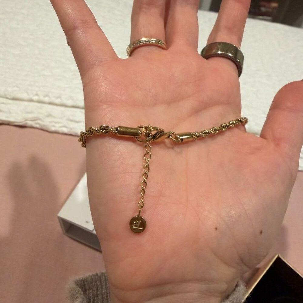 Abbott Lyon Gold Small Rope Chain Bracelet NIB - Picture 5 of 6